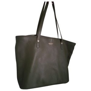 Bvlgari green leather handbag