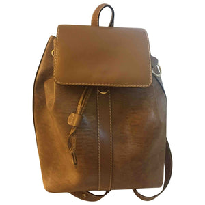 Lancel brown leather backpacks