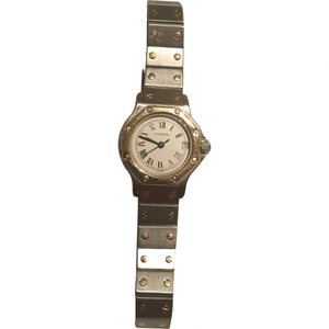 Cartier santos 100 silver steel watch