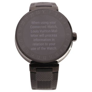 Louis Vuitton tambour horizon black steel watch