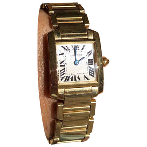 Cartier tank française gold yellow gold watch