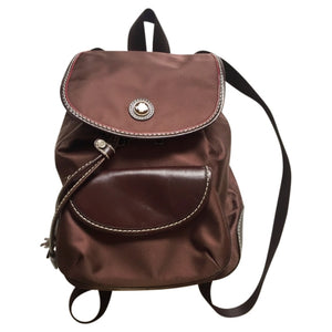 Lancel brown cloth backpacks