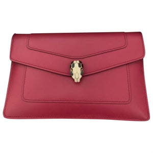 Bvlgari serpenti pink leather handbag