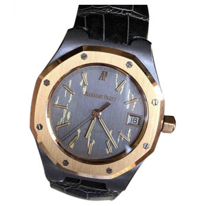Audemars Piguet royal oak  grey yellow gold watch