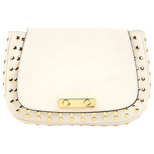 Marni ecru leather clutch bag