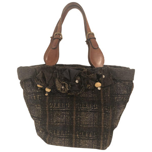 Marni blue wool handbag