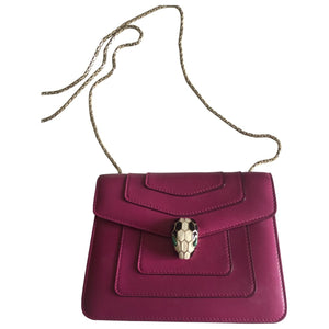 Bvlgari serpenti pink leather handbag