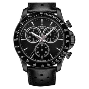 Tissot black steel watch