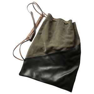 Marni black leather backpacks