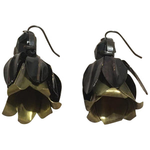 Marni black metal earrings