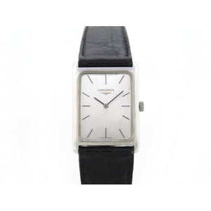 Longines black steel watch