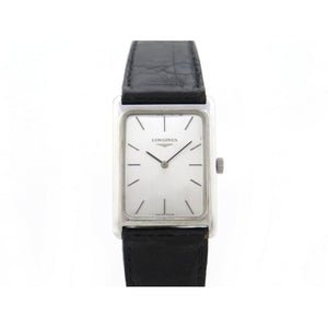 Longines black steel watch