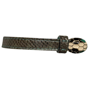 Bvlgari serpenti green leather bracelets