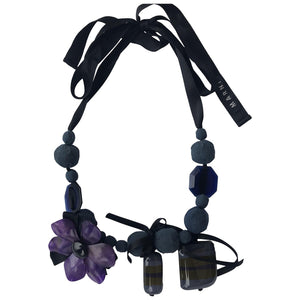 Marni blue cloth necklaces