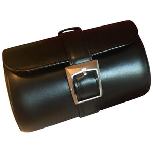 Cartier black leather watch