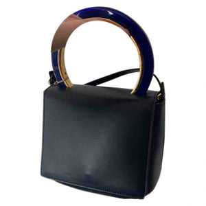 Marni pannier black leather handbag