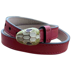 Bvlgari serpenti pink leather bracelets