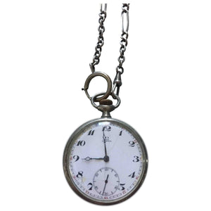 Omega silver steel watch