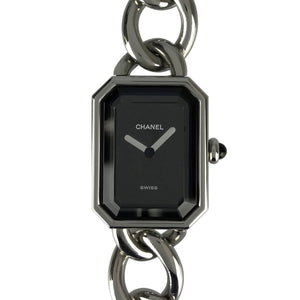 Chanel première chaîne black steel watch