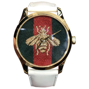 Gucci le marché des merveilles beige steel watch