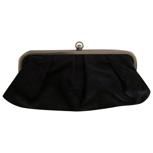Marni black silk clutch bag