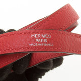 Hermes Rouge Pivoine Clemence Leather Kelly 32cm (R Stamp)