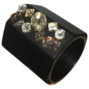 Marni black plastic bracelets