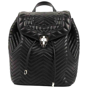 Bvlgari serpenti black leather backpacks