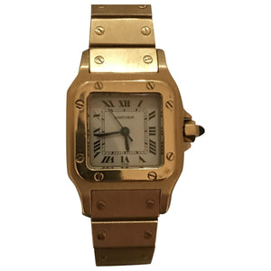 Cartier santos galbée gold yellow gold watch