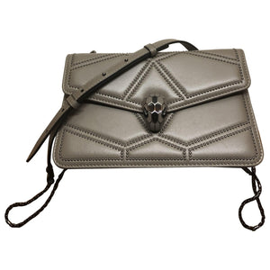 Bvlgari serpenti anthracite leather handbag