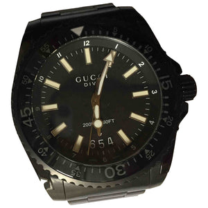 Gucci dive black steel watch