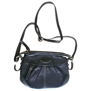 Lancel brown leather clutch bag