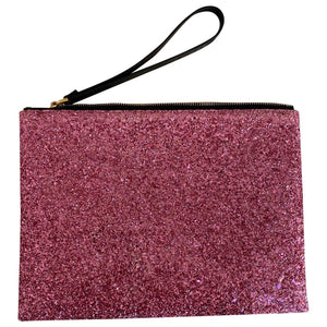 Marni pink glitter clutch bag