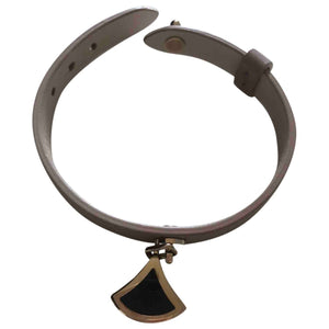 Bvlgari serpenti ecru leather bracelets