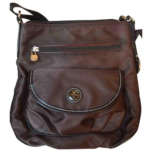Lancel brown cloth handbag