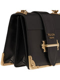 Cahier Black Leather Shoulder Bag
