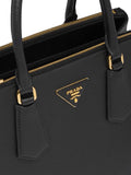 Galleria Saffiano Black Leather Tote Bag