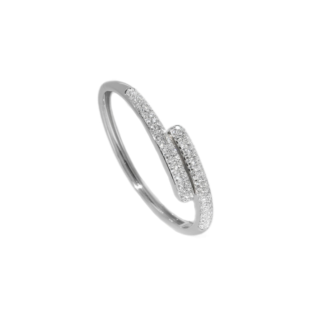 white gold diamond bangle