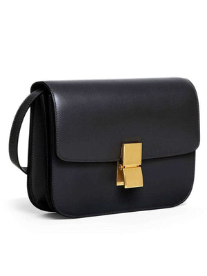 Medium Classic Bag In Black Box Calfskin front