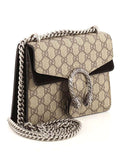 Dionysus Mini GG Supreme Black & Ebony Chain Bag left