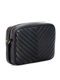 Lou Camera Bag in Quilted Leather Bronze Hardware left