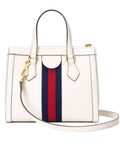 Ophidia Small White Leather Tote back