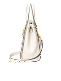 Ophidia Small White Leather Tote side