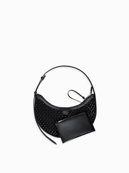 One Piece Demi Lune Bag In Fishnet Pyramids