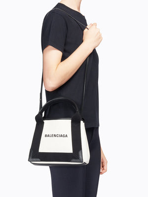 Navy XS Cabas in Beige