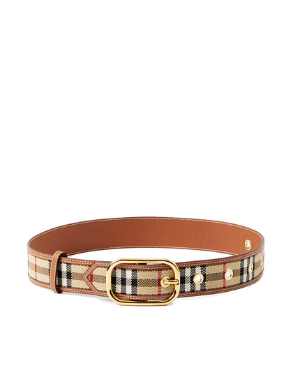 Check and Leather Belt