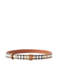 Check and Leather TB Belt
