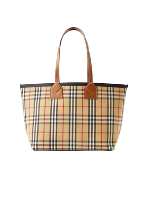 Medium London Tote in Briar Brown/Black