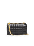 Quilted Leather Mini Lola Bag in Black