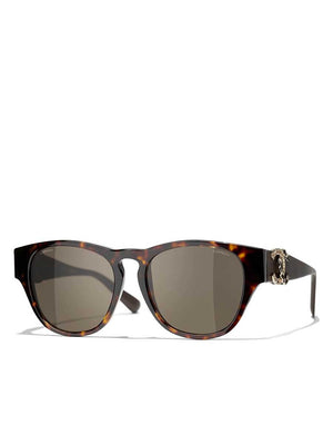 Rectangle Sunglasses CH5455QB Dark Havana & Brown